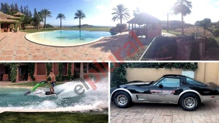 Moto acuática en la piscina, cochazos de carreras y una vida a todo trapo en 'El paraíso'