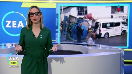Pipa se queda sin frenos y choca contra combi en Tultitlán