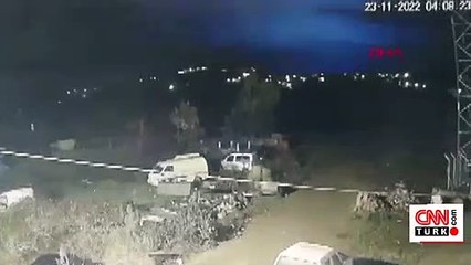 Deprem anındaki ışık hüzmesi kamerada
