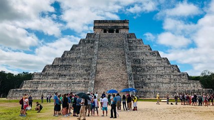 Tourist booed after climbing ancient Mayan pyramid in Mexico