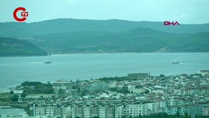 Gökçeada feribot seferlerine 'fırtına' engeli