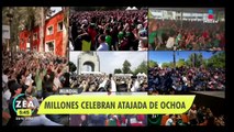 Aficionados celebran la atajada de Memo Ochoa en el México vs. Polonia