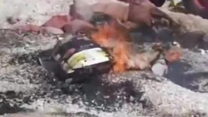 मंदसौर:कृषि उपज मंडी परिसर में अव्यवस्थाओं का अंबार, लहसुन की फसल के पास लगी आग