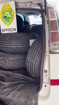 BPFron apreende pneus contrabandeados em Maria Helena