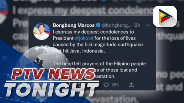 Pres. Ferdinand R. Marcos Jr. extends condolences to families of those who perished in 5.6 magnitude quake in Indonesia