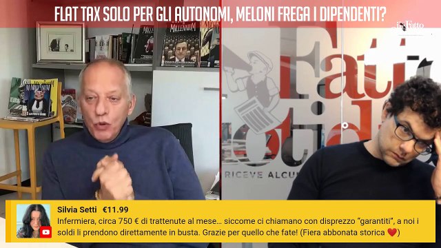 Flat tax, vantaggi solo per gli autonomi. La Meloni frega i dipendenti? Segui la diretta di Peter Gomez