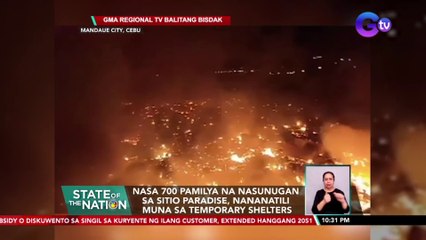 Nasa 700 pamilya na nasunugan sa Sitio Paradise, nananatili muna sa temporary shelters | SONA