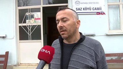 DÜZCE DEPREMİ KÖYÜN CAMİSİNDE HASAR OLUŞTURDU