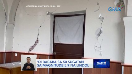 'Di bababa sa 50 sugatan sa magnitude 5.9 na lindol | Saksi