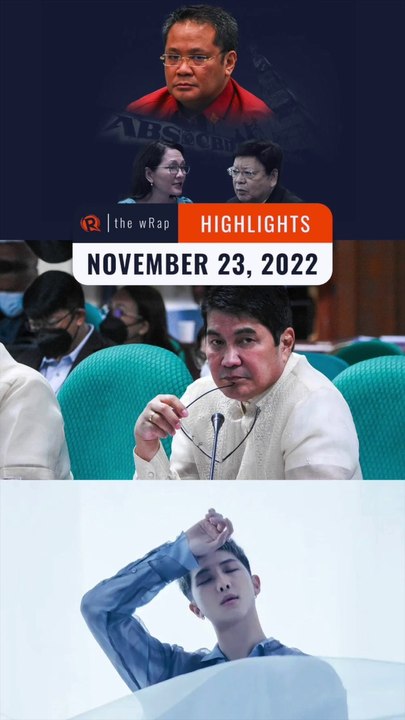 Rappler's highlights: Hontiveros and Marcoleta, Erwin Tulfo, and BTS' RM | November 23, 2022 | The wRap