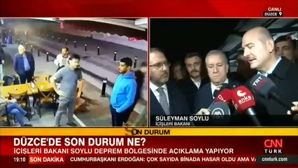 Düzce'de son durum ne? Bakan Soylu deprem bölgesinde açıklama yaptı
