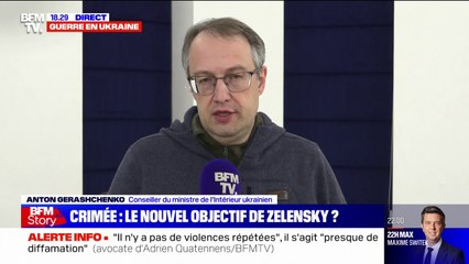 "La paix avec Poutine n'est pas possible" selon Anton Gerashchenko, conseiller du ministre de l'Intérieur ukrainien