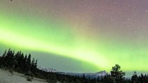 Auroras and shooting stars dazzle Alaska night sky