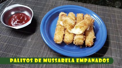 Palitos de mussarela empanados