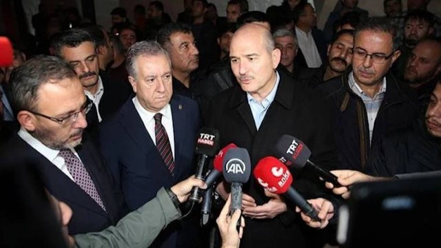 Bakanlar Soylu ve Kasapoğlu, deprem bölgesinde incelemelerde bulundu