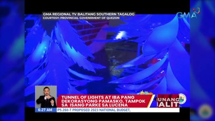 Tunnel of lights at iba pang dekorasyong pamasko, tampok sa isang parke sa Lucena | UB