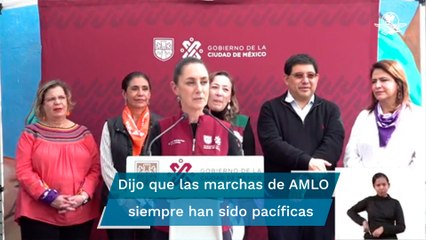 Sheinbaum anuncia que no habrá operativo de seguridad especial en marcha de AMLO