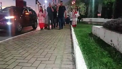 Procissão do São Cristóvão ao Pacaembu chama atenção na Av. Brasil