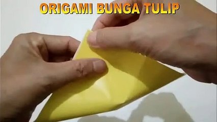 ORIGAMI : HOW TO MAKE A TULIP ORIGAMI