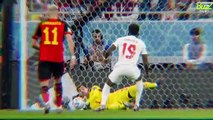 Thibaut Courtois’ stunning fiancee beams in the stands as she watches Belgium keeper save penalty