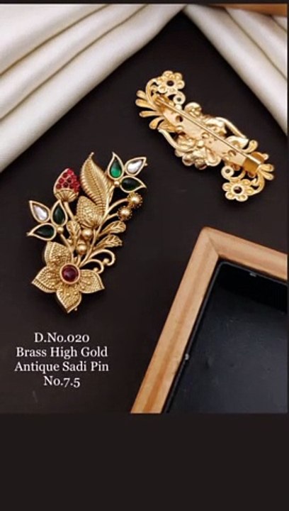 Brass High Gold Sadi Pin - Brass Jewelry