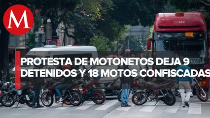 Detienen a 9 personas tras la protesta en contra del nuevo reglamento de tránsito; CdMx