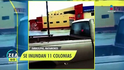 Se inundan 11 colonias en Matamoros por intensas lluvias