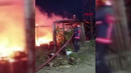BURSA'DA BAĞ EVİ YANGINDA KÜLE DÖNDÜ
