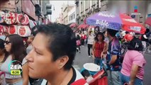 Miles de vendedores ambulantes arriban a la zona centro de la CDMX