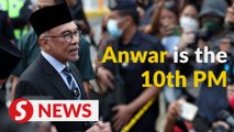 Anwar is Malaysia's 10th PM: Group cheers outside Anwar’s office