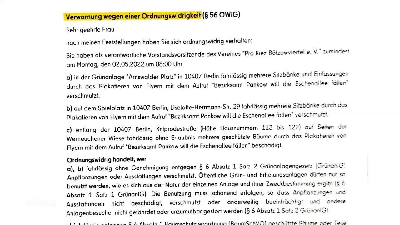 Realer Irrsinn: Illegaler Protest gegen Baumfällung in Pankow
