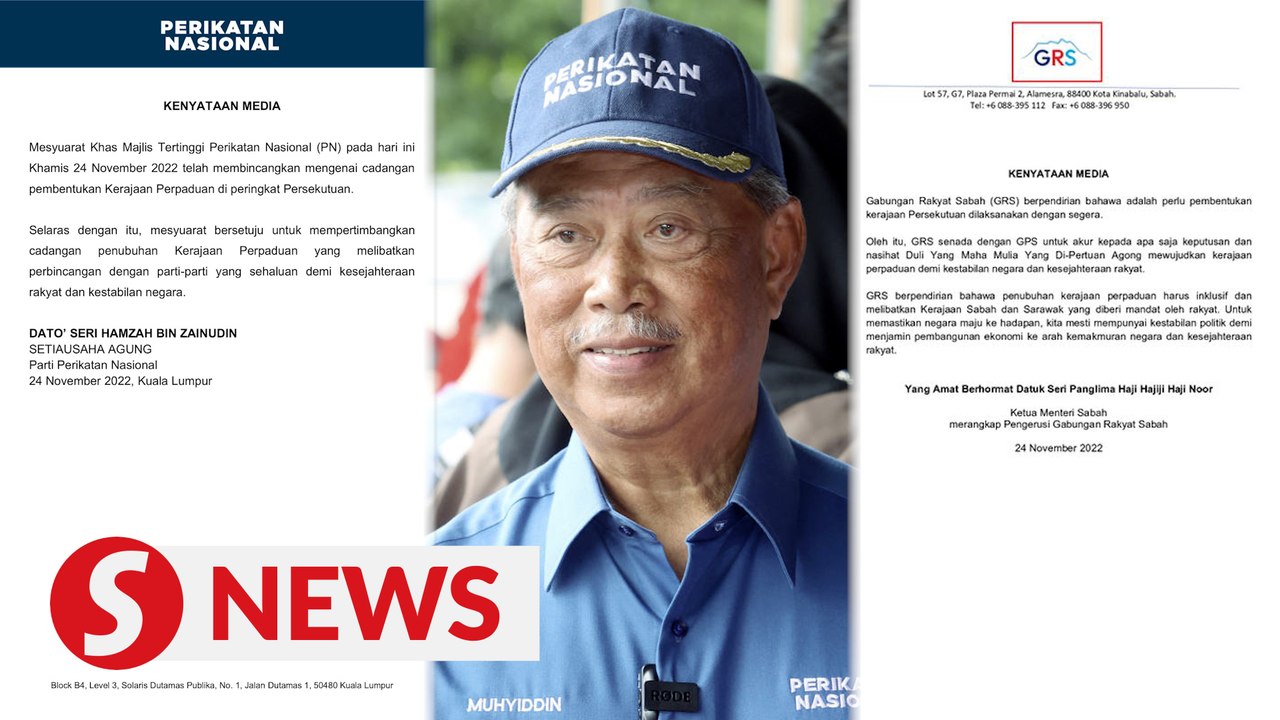 Perikatan now says open to unity govt proposal with like-minded parties