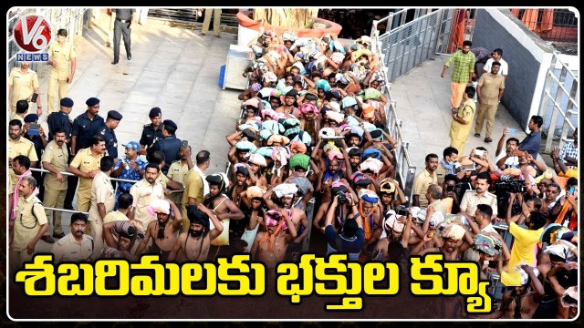 Devotees Throng To Sabarimala Ayyappa Temple | V6 News