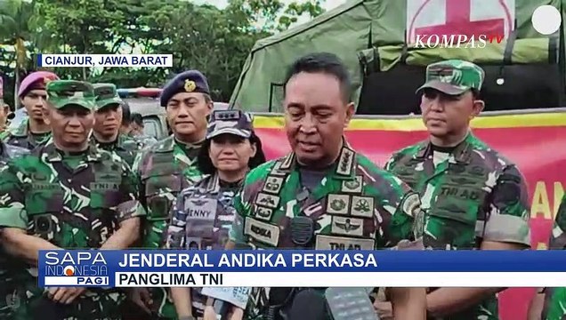 Tinjau Langsung Kondisi Korban Gempa, Panglima TNI Jenderal Andika Tawarkan Rumah Sakit Tambahan