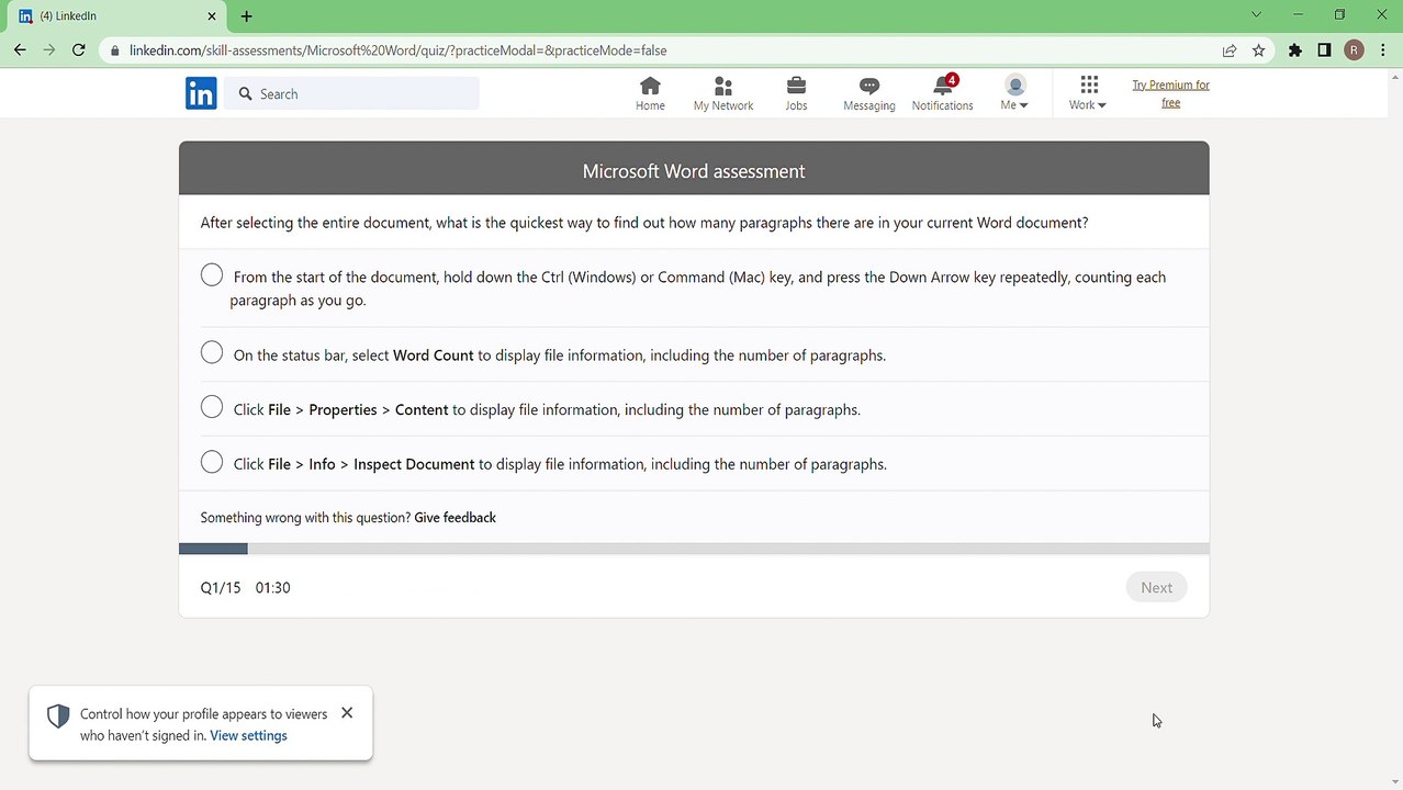 Linkedin MS Word Assessment Answers 2024 | Linkedin Microsoft Word Skill TestAnswers