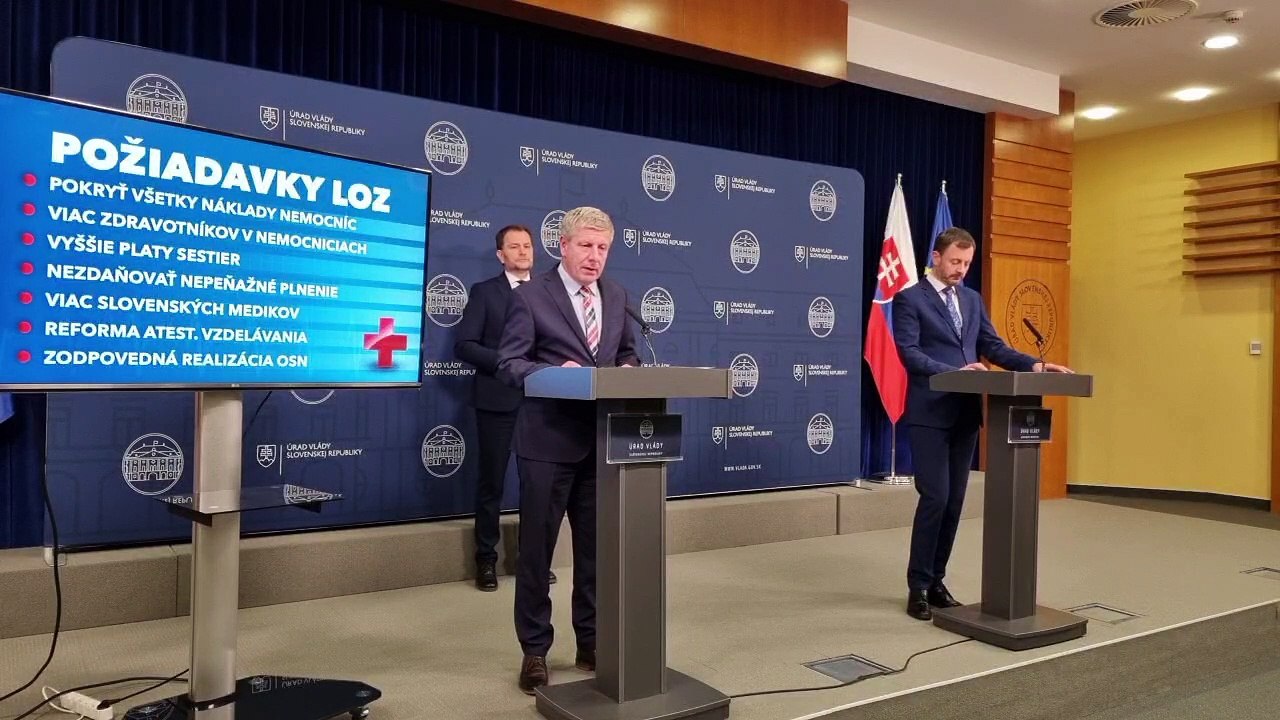 ZÁZNAM: Vláda ponúka zdravotníkom príspevok, Lengvarský nevylúčil núdzový stav