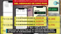Hermano de Ximo Puig: el PP denuncia en un vídeo el maná de subvenciones al imputado Francis Puig