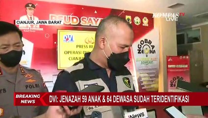 Tim DVI Berhasil Identifikasi Satu Jenazah Wanita Korban Gempa Cianjur