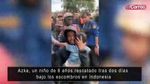 Un niño de 6 años rescatado tras dos días bajo los escombros