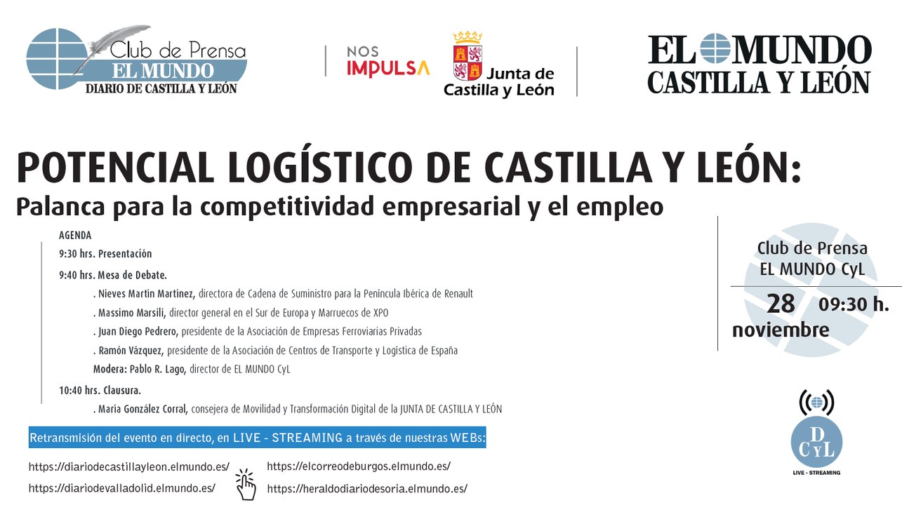 El potencial logístico de Castilla y León, a debate en el Club de Prensa de El Mundo de Valladolid