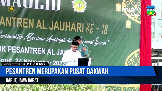 Wakil Presiden Ma'ruf Amin Hadir Pada Peringatan Maulid Ke-18 Pondok Pesantren Al-Jauhari, Kab. Garut