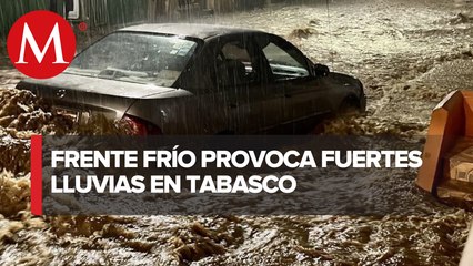 En Tabasco, lluvias por frente frío inundan 40 comunidades