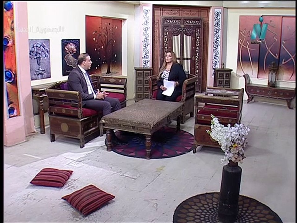 أ.د . فريد وجدى مدير وحدة إدارة الأزمات بجامعة المنوفية فى بيت العيلة مع الإعلامية رانيا حامد