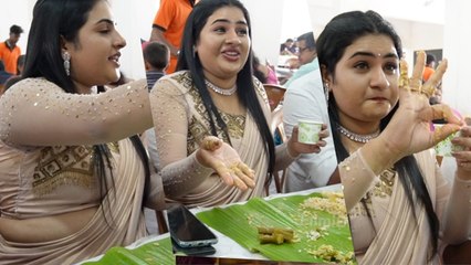 4 ഗ്ലാസ് പായസം കുടിച്ച് അടുത്തതിനായി കാത്തിരിക്കുന്ന അപ്സര