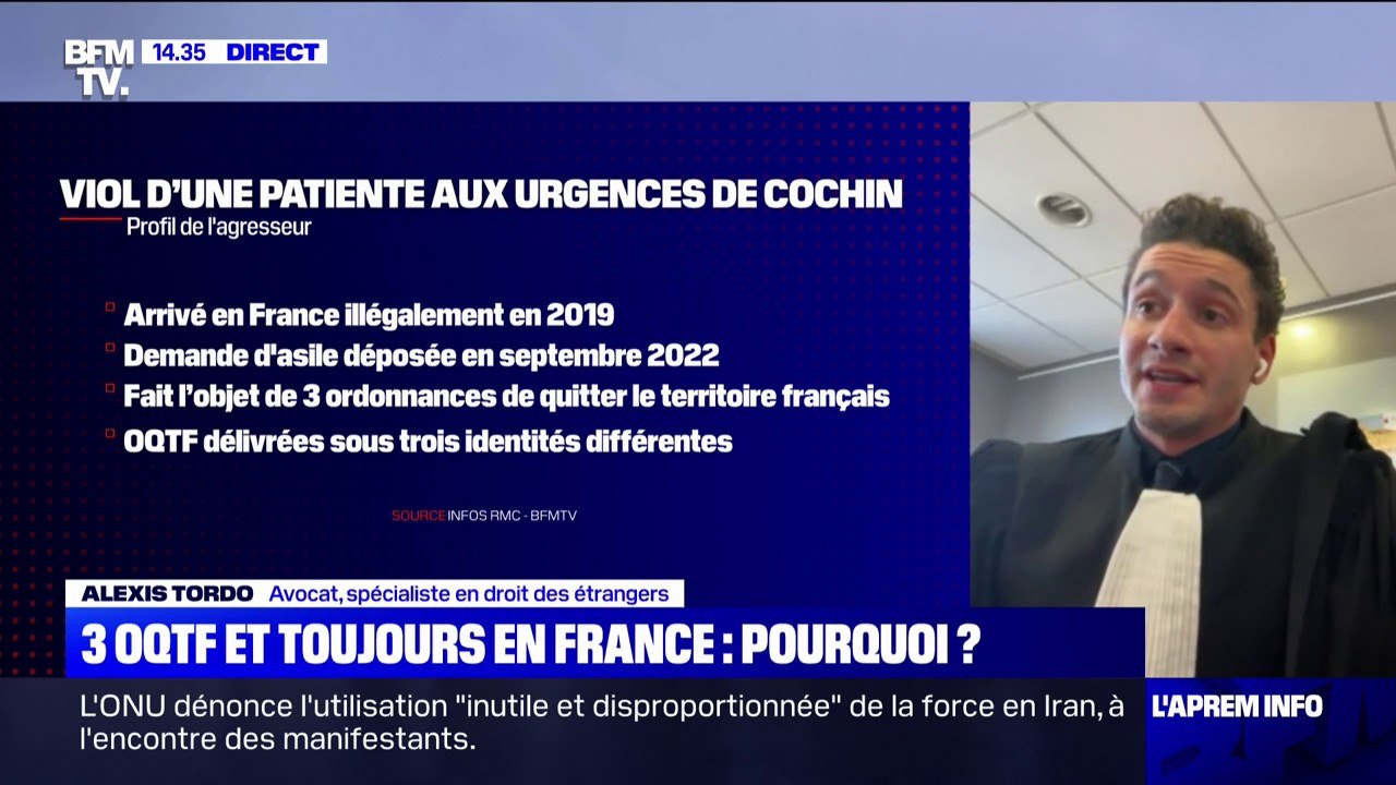 Viol dans un hôpital parisien: le suspect avait reçu 3 OQTF sous 3  identités différentes - Vidéo Dailymotion