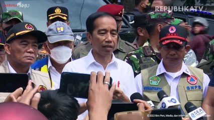 Tinjau Kembali Cianjur, Jokowi: Evakuasi Korban Jadi Prioritas