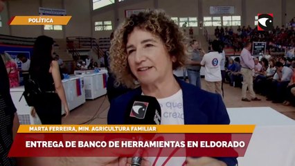 Entrega de banco de herramientas en Eldorado
