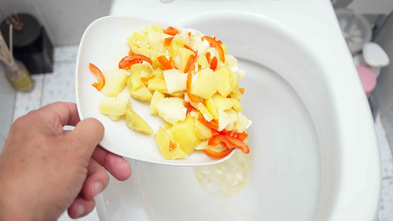 Darf man Lebensmittel über die Toilette entsorgen?