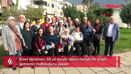 Emel öğretmene 55 yıl sonra sürpriz ziyaret