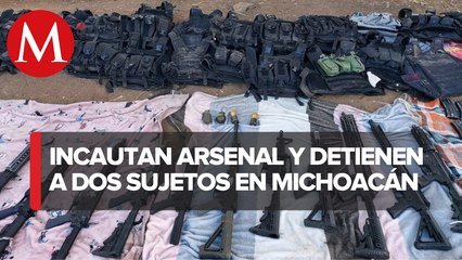 Guardia Nacional asegura armamento y equipo táctico en Michoacán